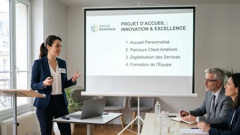 Candidate présentant son projet d'accueil lors de l'oral EP3 du CAP AEPE.